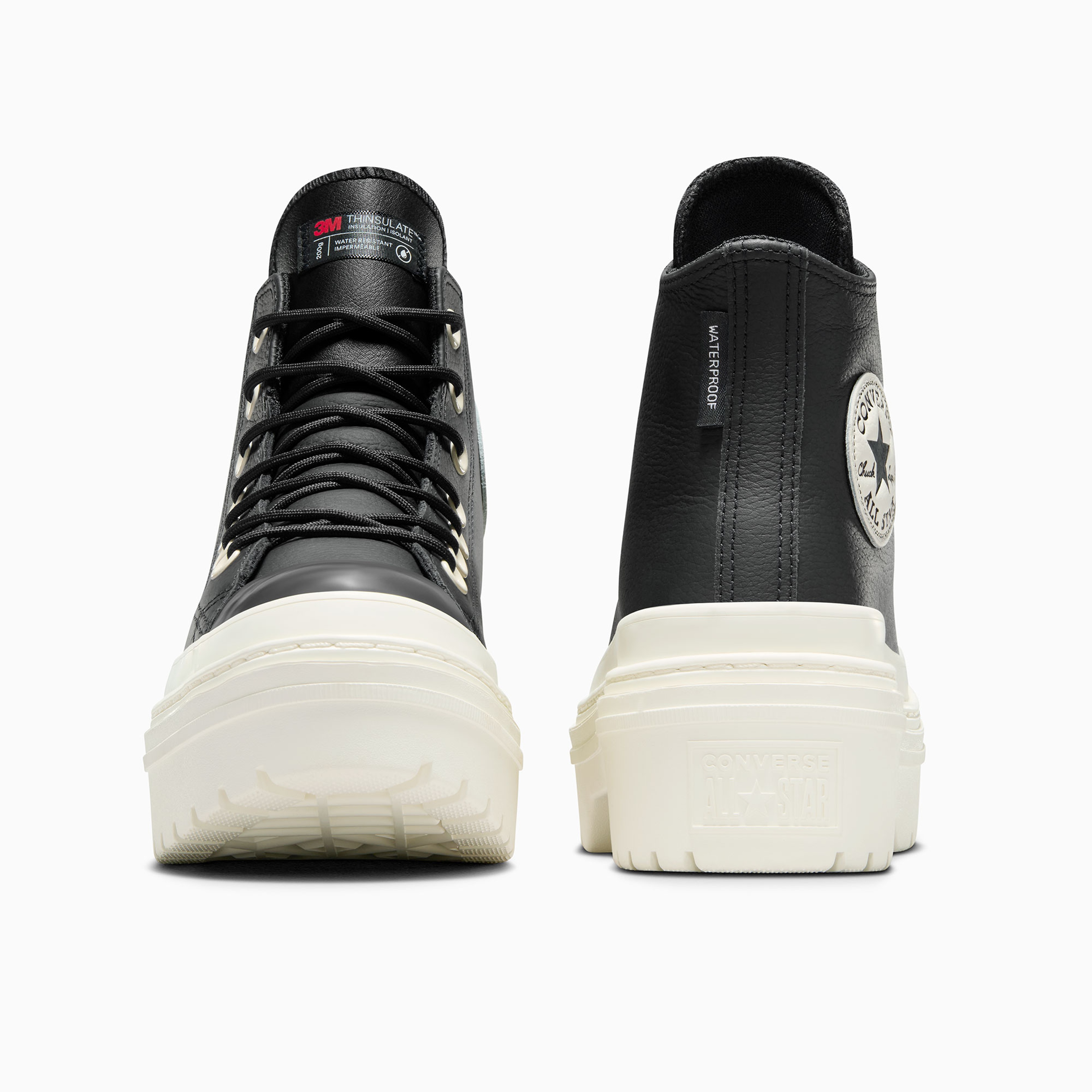 Converse Chuck Taylor All Star Lugged Heel Unisex Siyah Deri Platform Bot