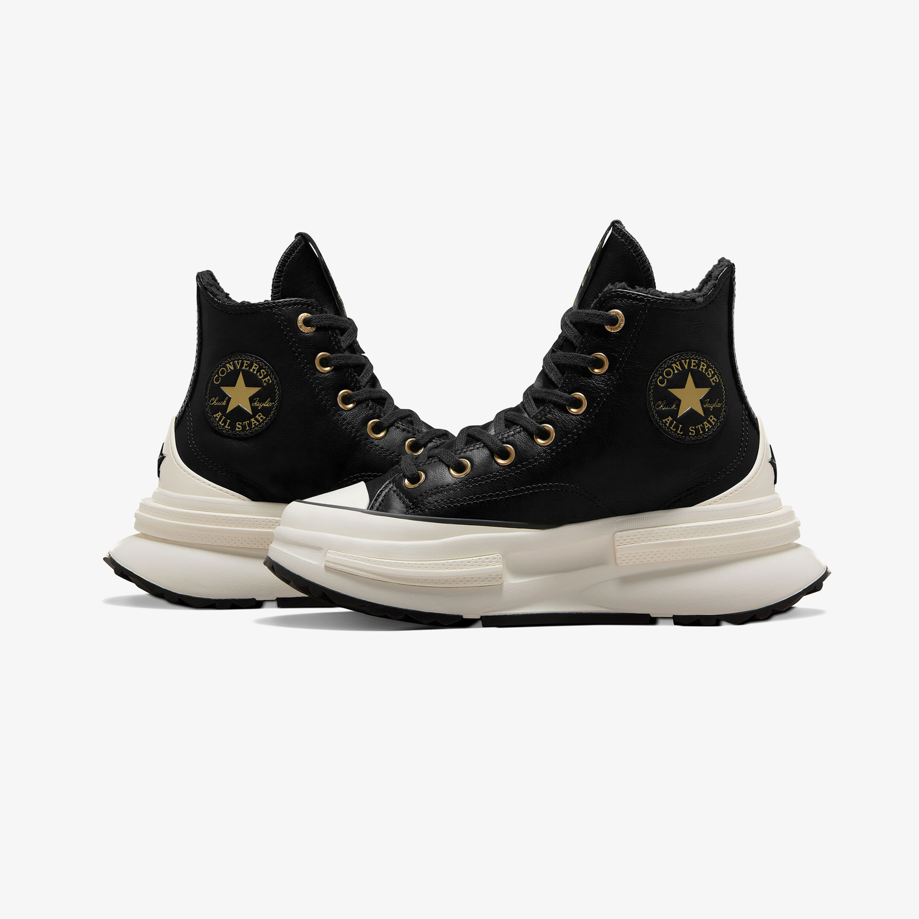 Converse Run Star Legacy CX Unisex Siyah Deri Platform Sneaker