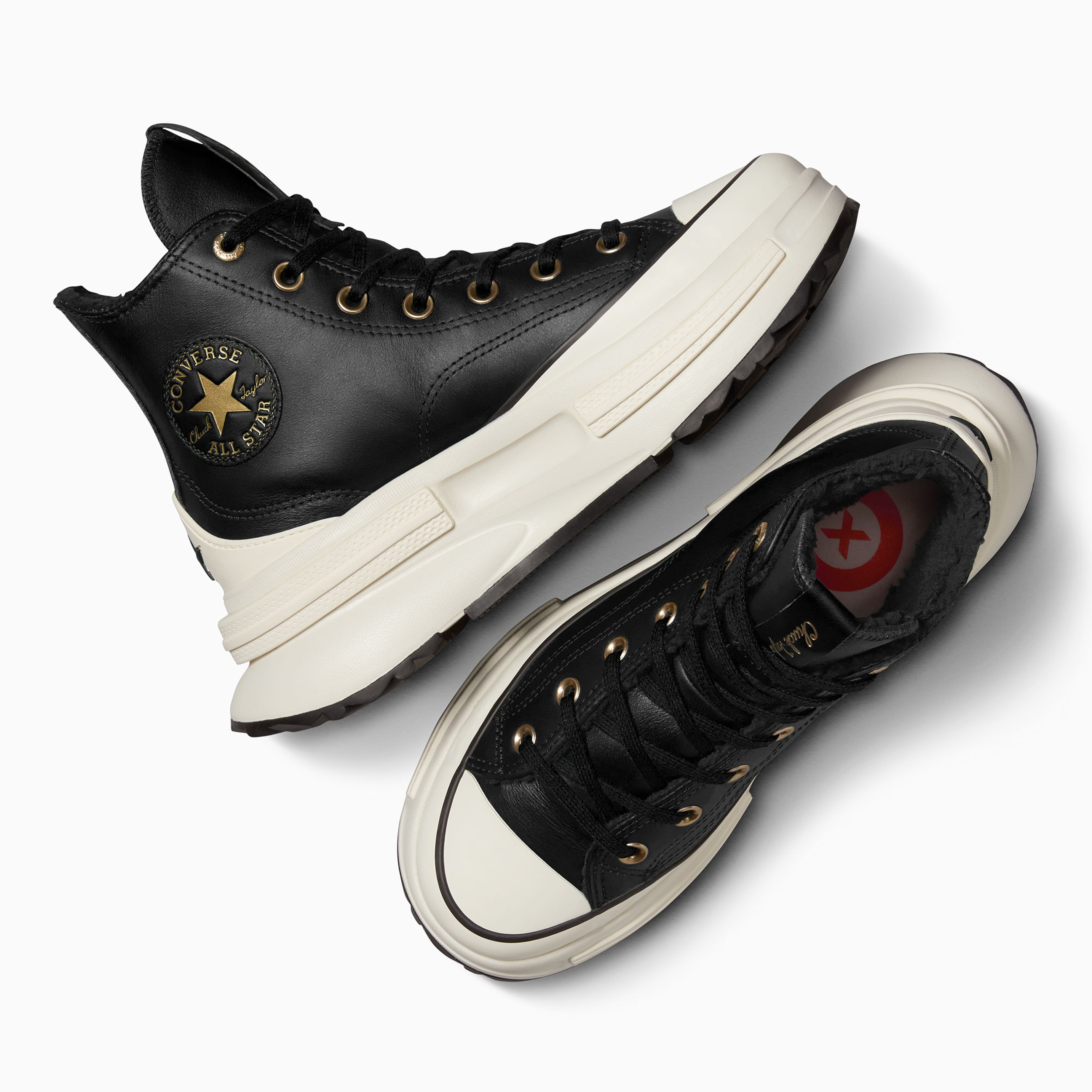 Converse Run Star Legacy CX Unisex Siyah Deri Platform Sneaker