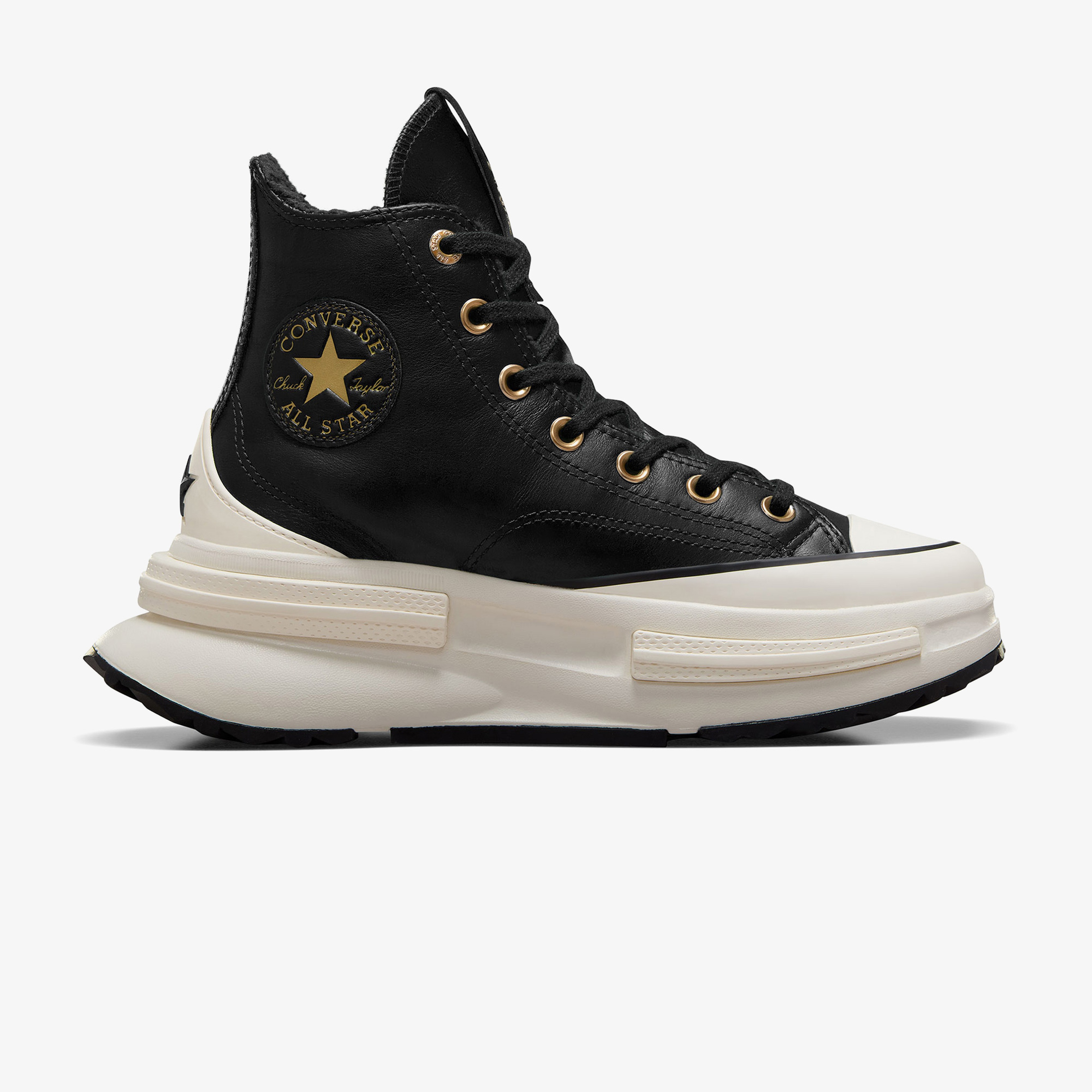 Converse Run Star Legacy CX Unisex Siyah Deri Platform Sneaker