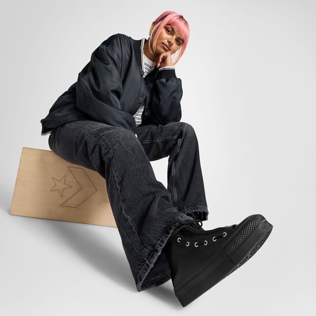 Converse Converse Chuck Taylor All Star Lift Unisex Siyah Deri Bot | Occasion Siyah - 5. görsel