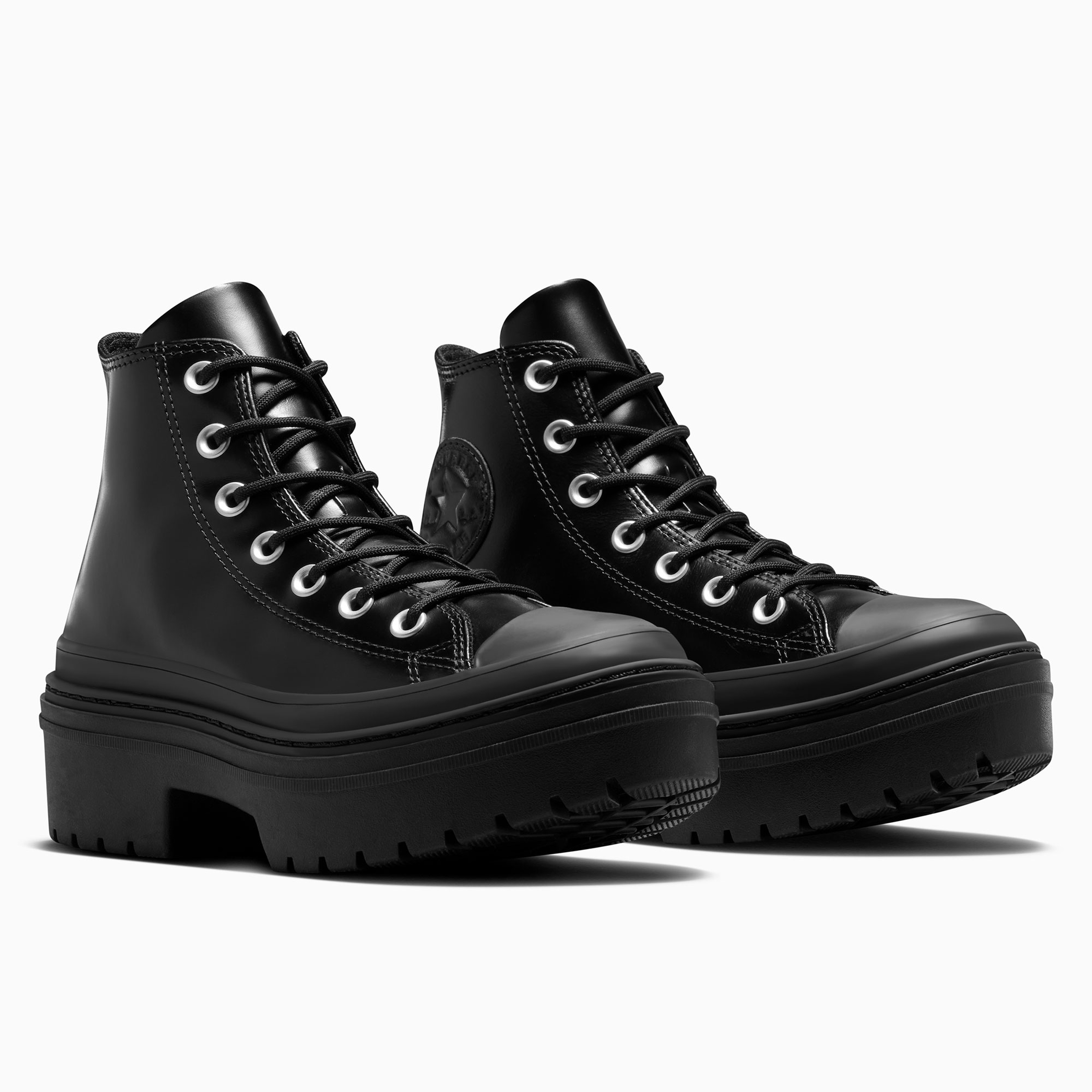 Converse Chuck Taylor All Star Lugged Heel Unisex Siyah Deri Platform Bot