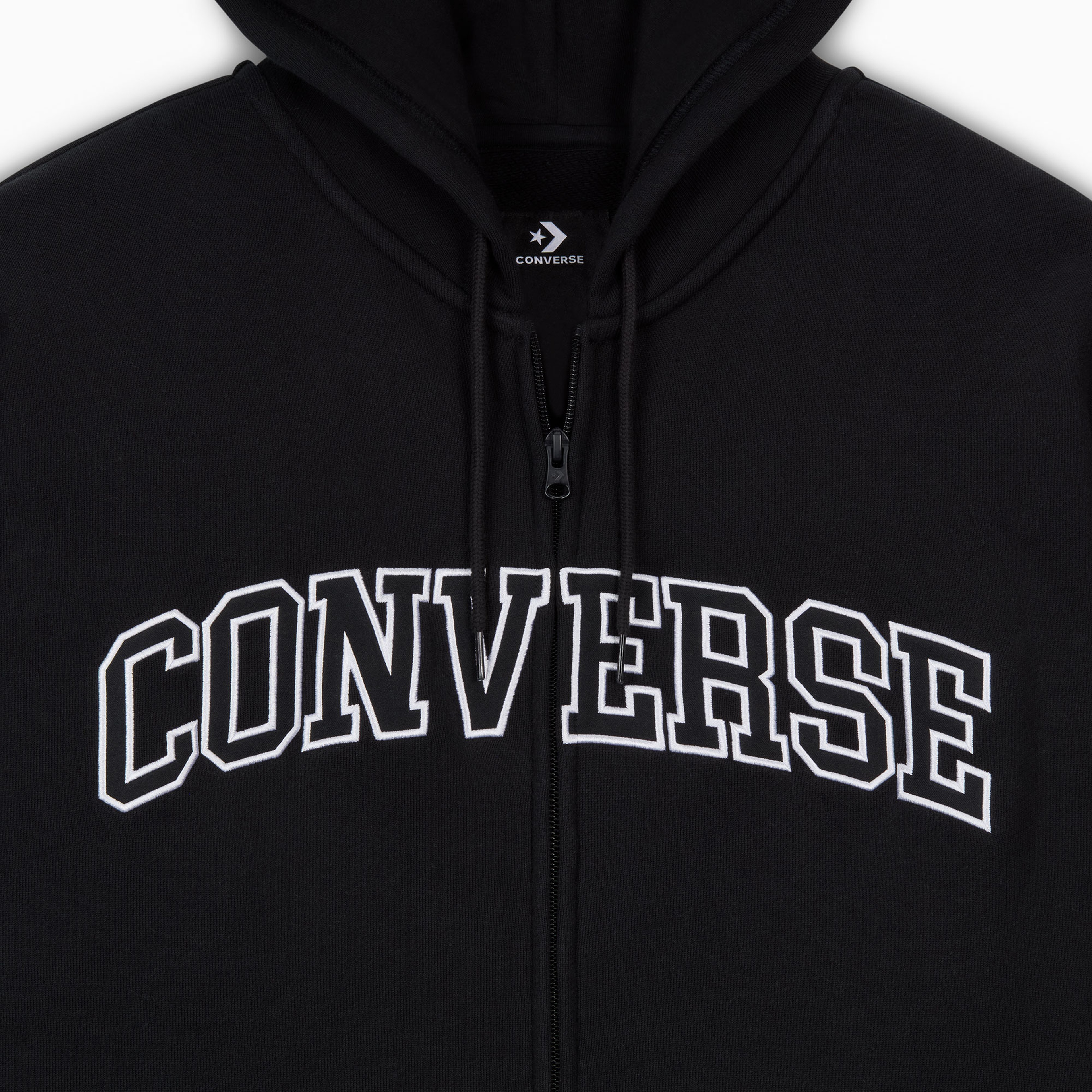 Converse Classic Erkek Fermuarlı Siyah Hoodie