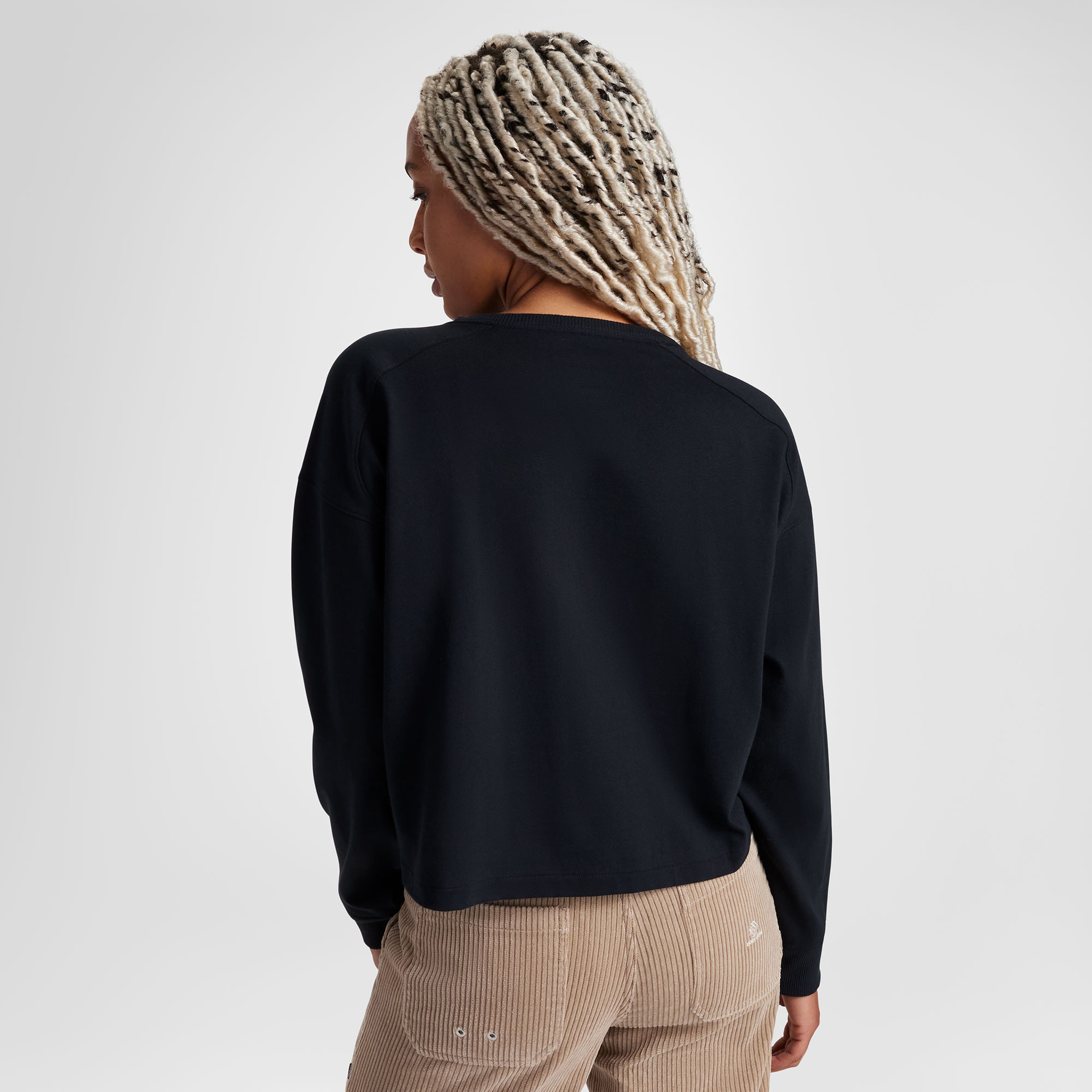 Converse Classic Kadın Baskılı Siyah Sweatshirt