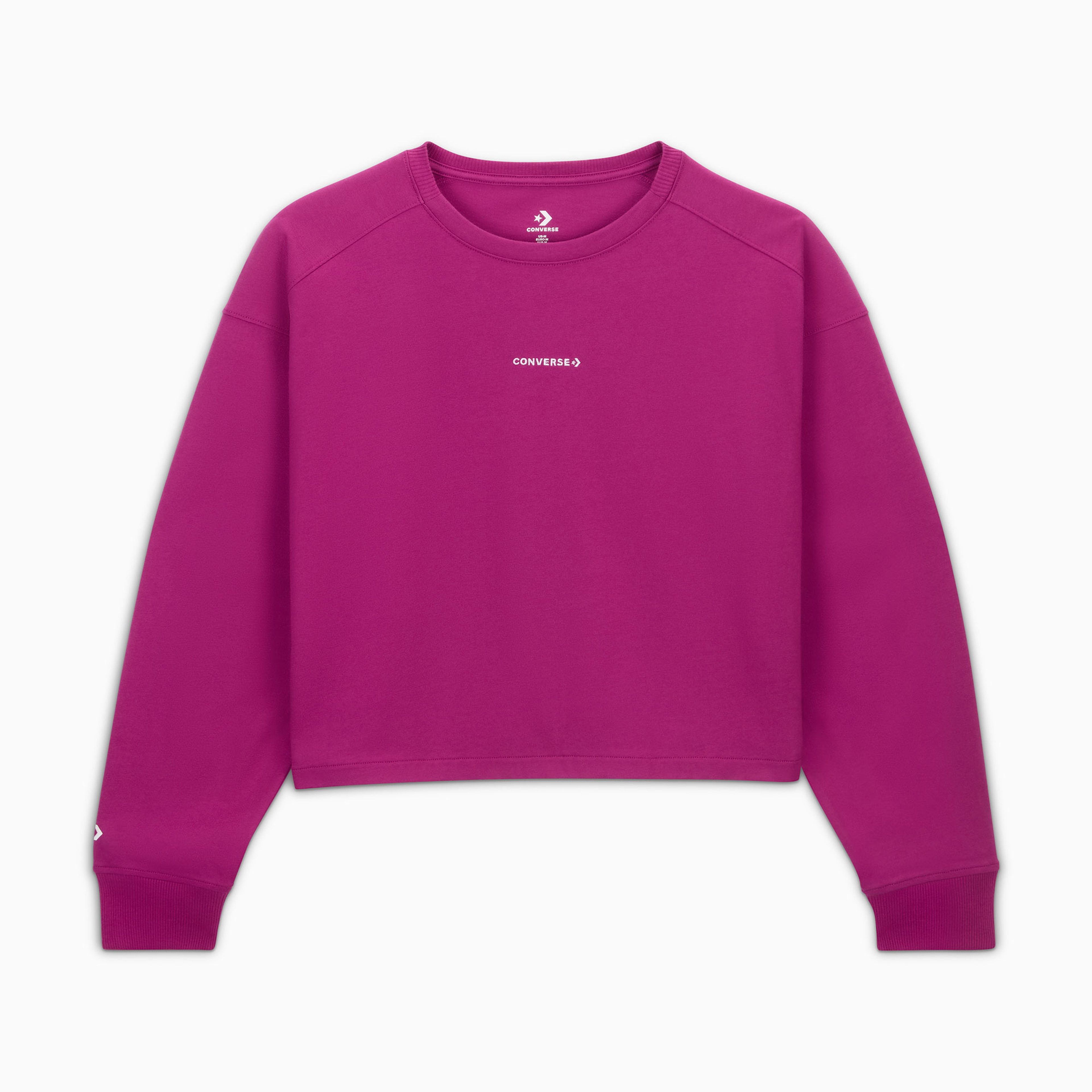 Converse Classic Kadın Baskılı Mor Sweatshirt