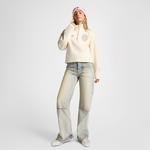 Converse Classic Kadın Yarım Fermuarlı Krem Sweatshirt