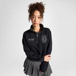 Converse Classic Kadın Yarım Fermuarlı Siyah Sweatshirt