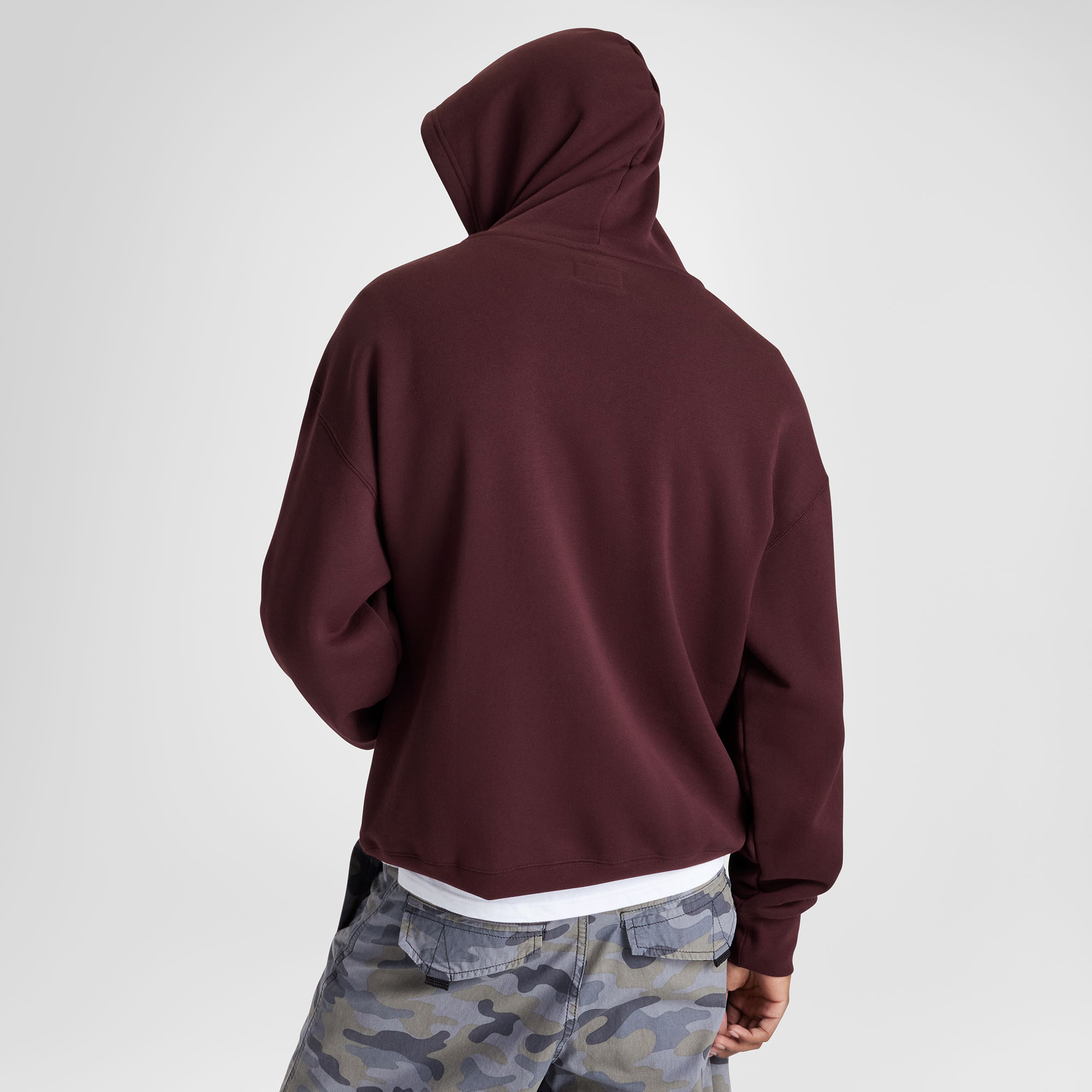 Converse Classic Erkek Loose Fit Bordo Hoodie