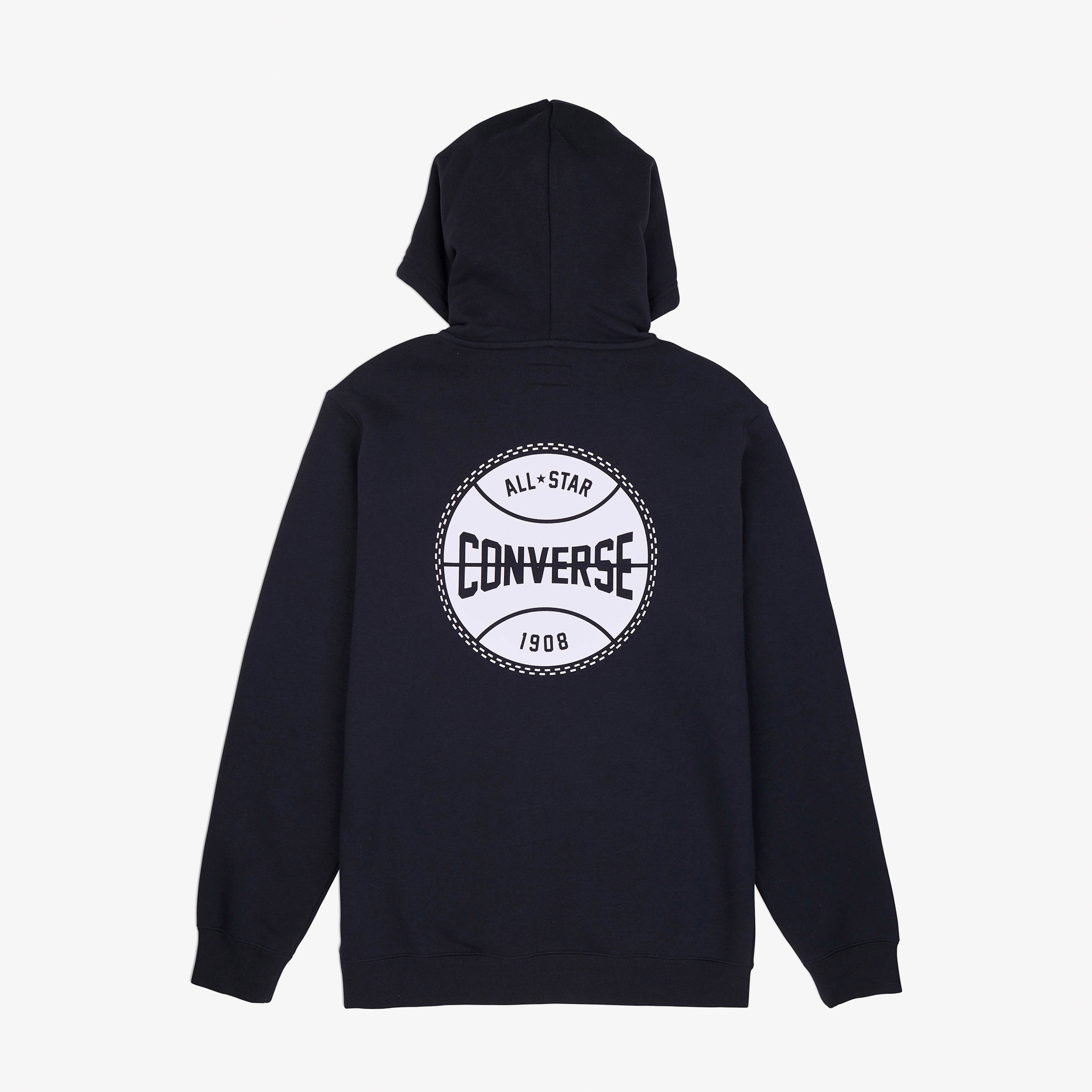 Converse Classic Erkek Grafik Baskılı Siyah Hoodie