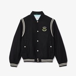 Erkek Hakim Yaka Siyah Bomber Ceket