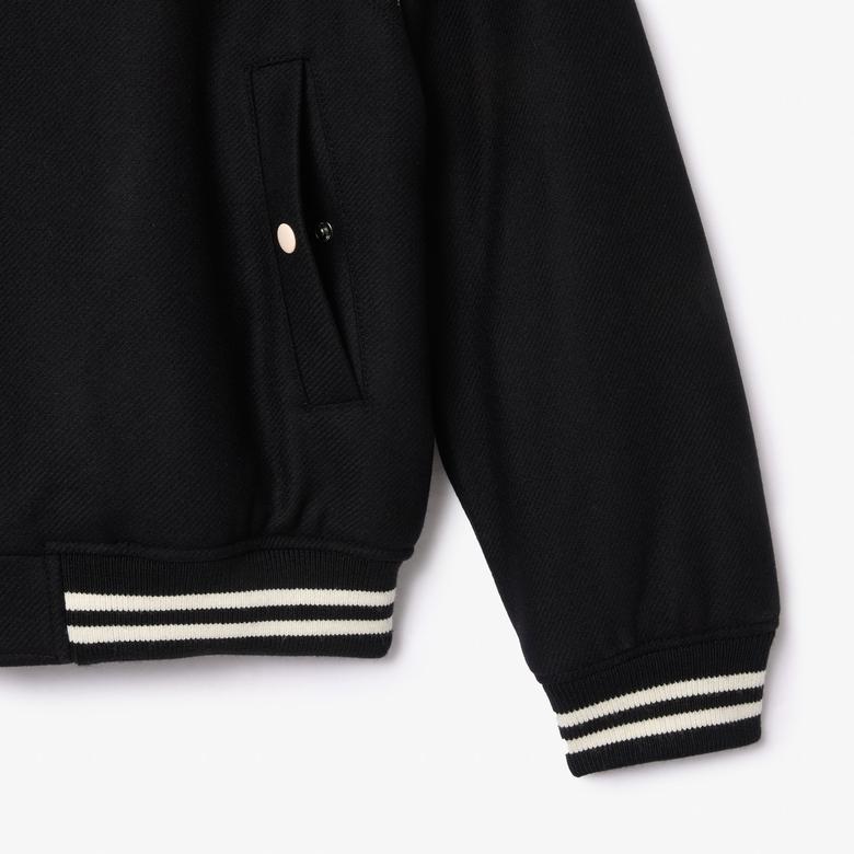 Erkek Hakim Yaka Siyah Bomber Ceket