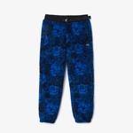 Erkek Tapered Fit Desenli Lacivert Eşofman Altı