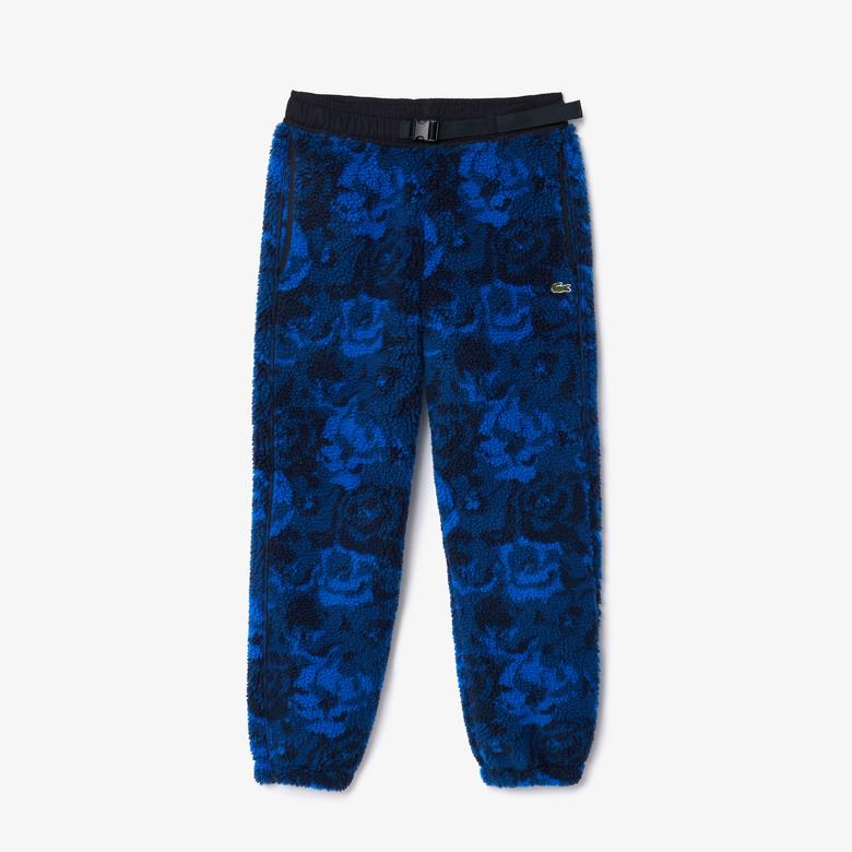 Erkek Tapered Fit Desenli Lacivert Eşofman Altı