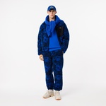 Erkek Tapered Fit Desenli Lacivert Eşofman Altı