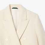 Kadın Regular Fit Yün Krem Palto