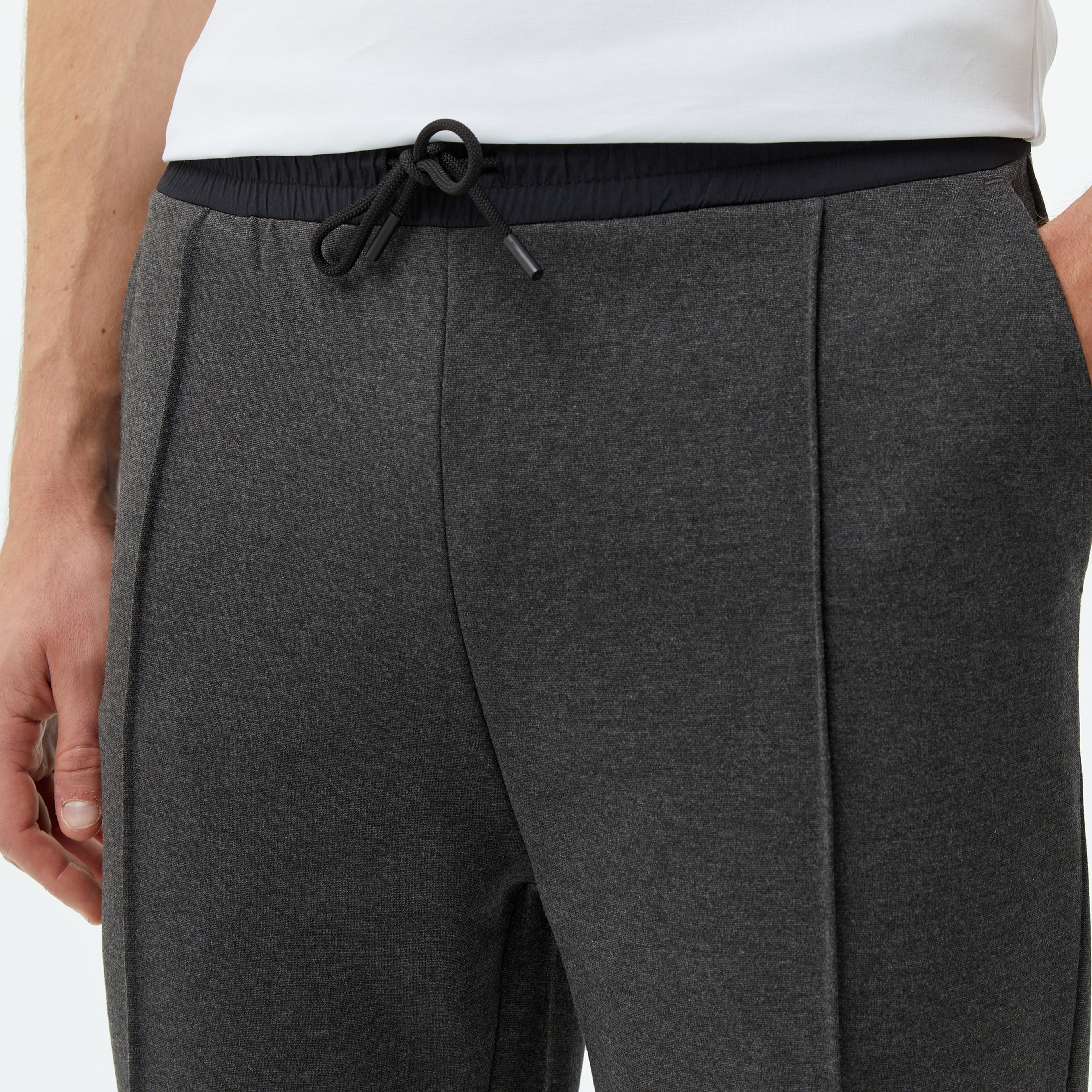 Erkek Tapered Fit Chino Gri Pantolon