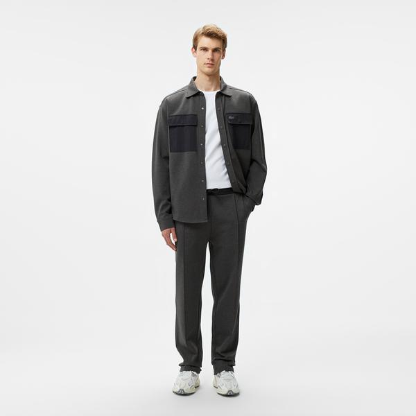 Erkek Tapered Fit Chino Gri Pantolon