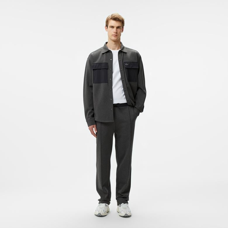 Erkek Tapered Fit Chino Gri Pantolon