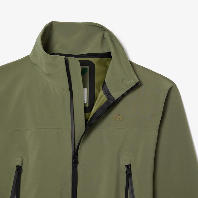 Kadın Oversize Fit Kapüşonlu Haki Trençkot