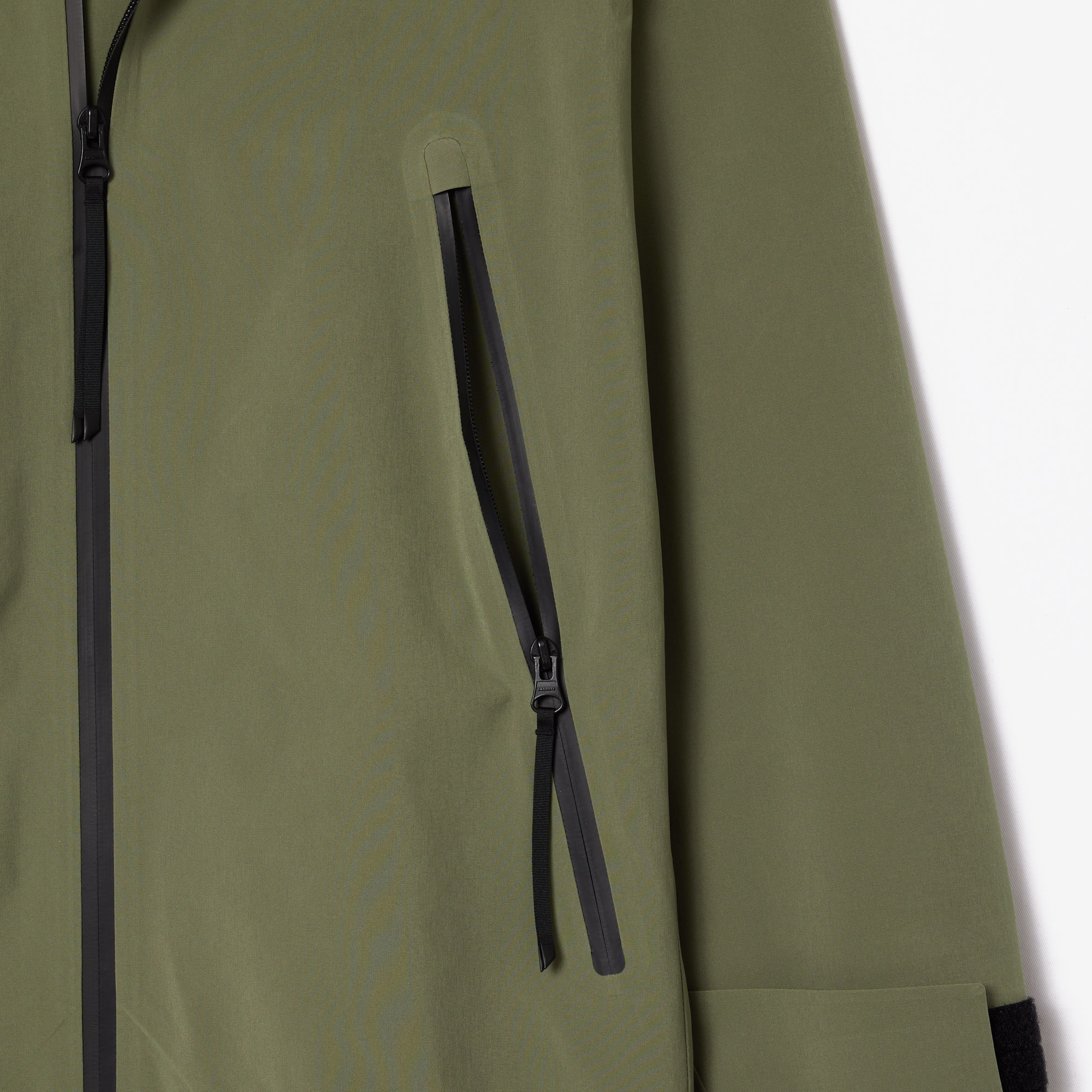 Kadın Oversize Fit Kapüşonlu Haki Trençkot