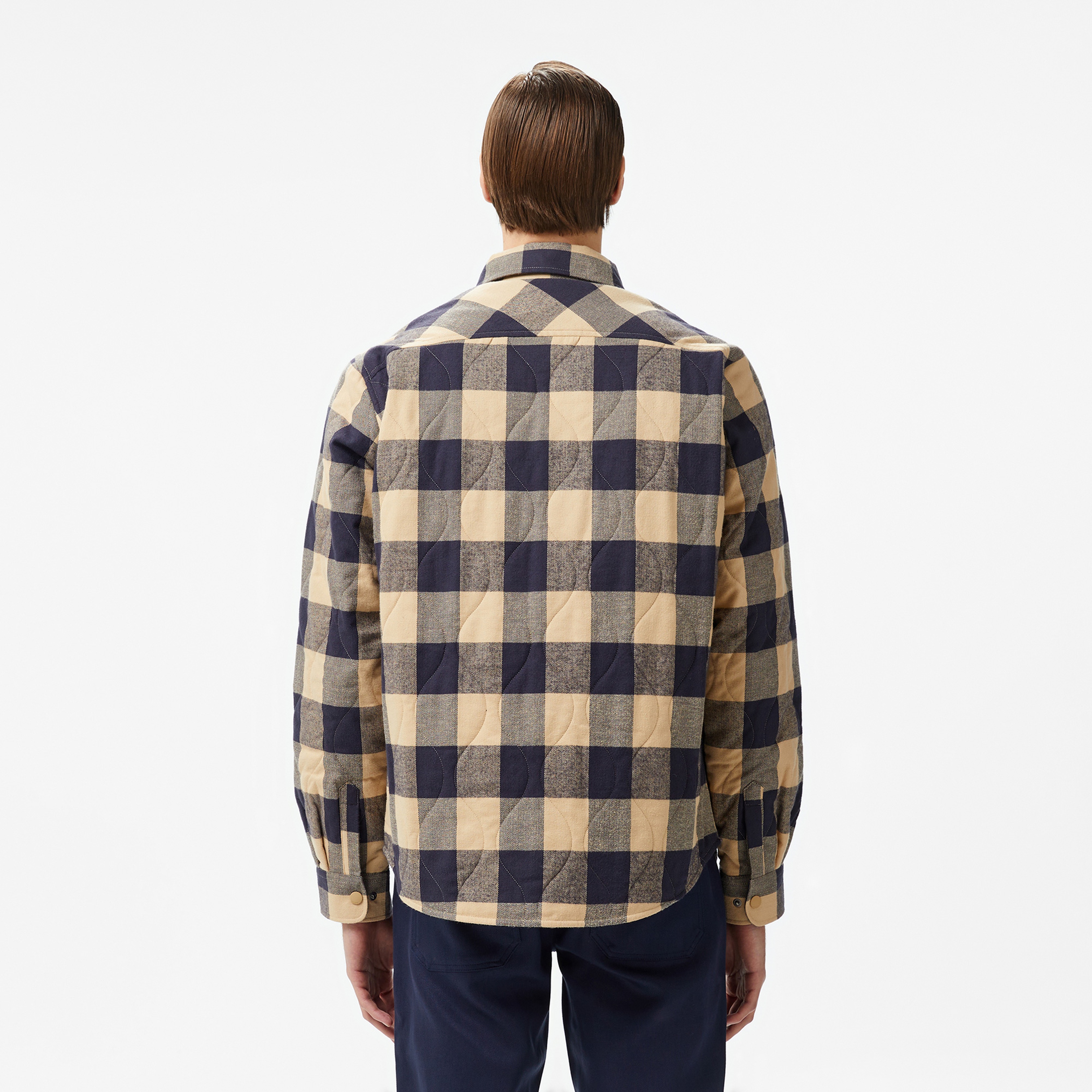 Erkek Relaxed Fit Ekose Kahverengi Gömlek