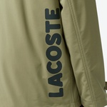 Erkek Regular Fit Kapüşonlu Baskılı Haki Yağmurluk