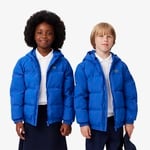 Çocuk Kapüşonlu Mavi Şişme Mont