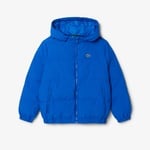 Çocuk Kapüşonlu Mavi Şişme Mont
