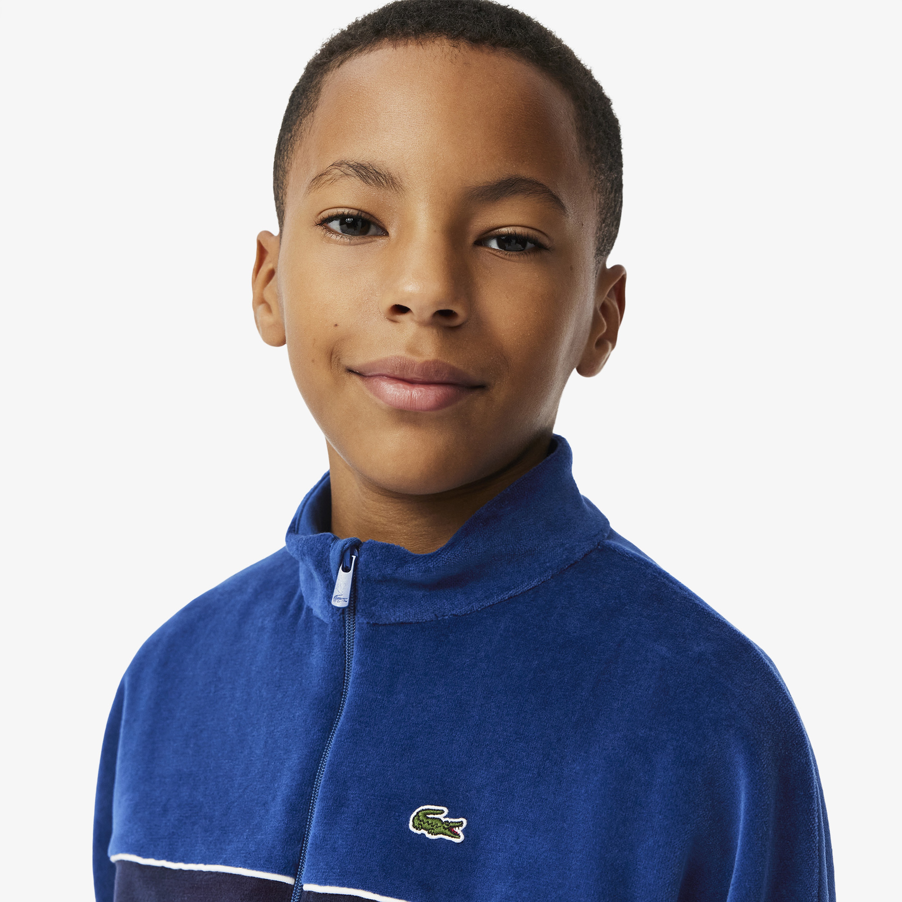Lacoste Erkek Çocuk Renk Bloklu Lacivert Sweatshirt