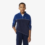 Erkek Çocuk Renk Bloklu Lacivert Sweatshirt