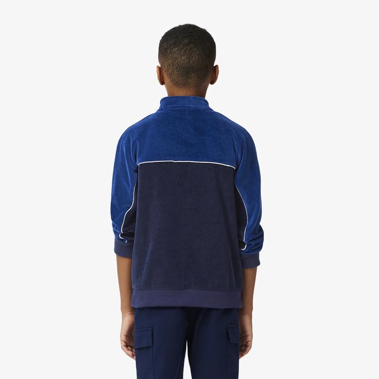 Erkek Çocuk Renk Bloklu Lacivert Sweatshirt