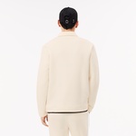 Erkek Regular Fit Fermuarlı Krem Sweatshirt