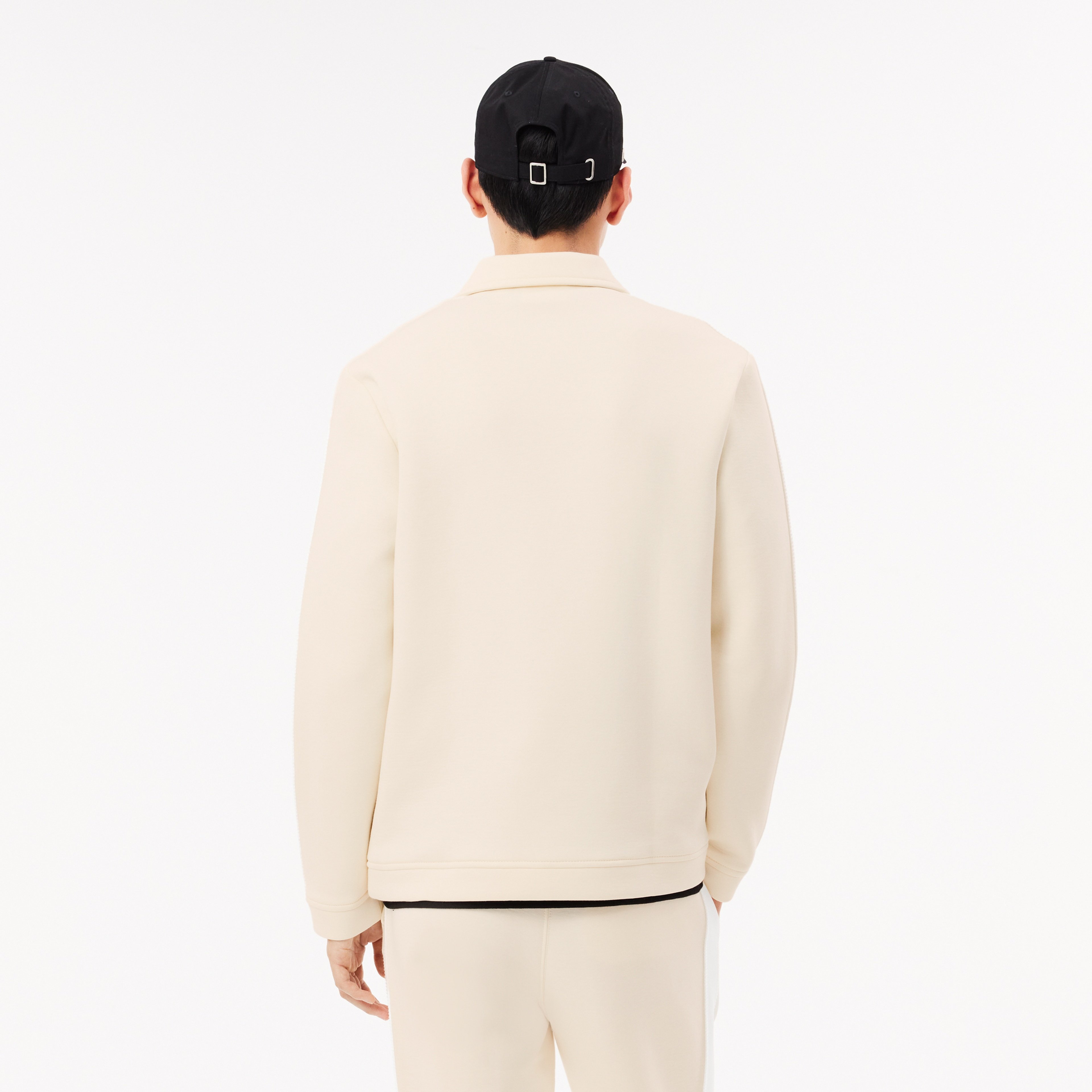 Erkek Regular Fit Fermuarlı Krem Sweatshirt