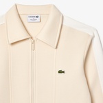 Erkek Regular Fit Fermuarlı Krem Sweatshirt