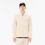 Erkek Regular Fit Fermuarlı Krem Sweatshirt