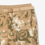 Erkek Tapered Fit Desenli Bej Eşofman Altı