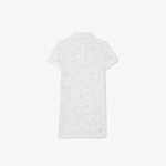 Kız Çocuk Baskılı Beyaz Elbise