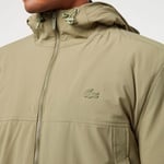 Erkek Relaxed Fit Kapüşonlu Yeşil Yağmurluk