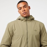 Erkek Relaxed Fit Kapüşonlu Yeşil Yağmurluk