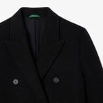 Kadın Regular Fit Yün Siyah Palto