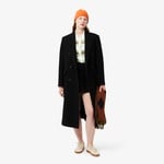 Kadın Regular Fit Yün Siyah Palto