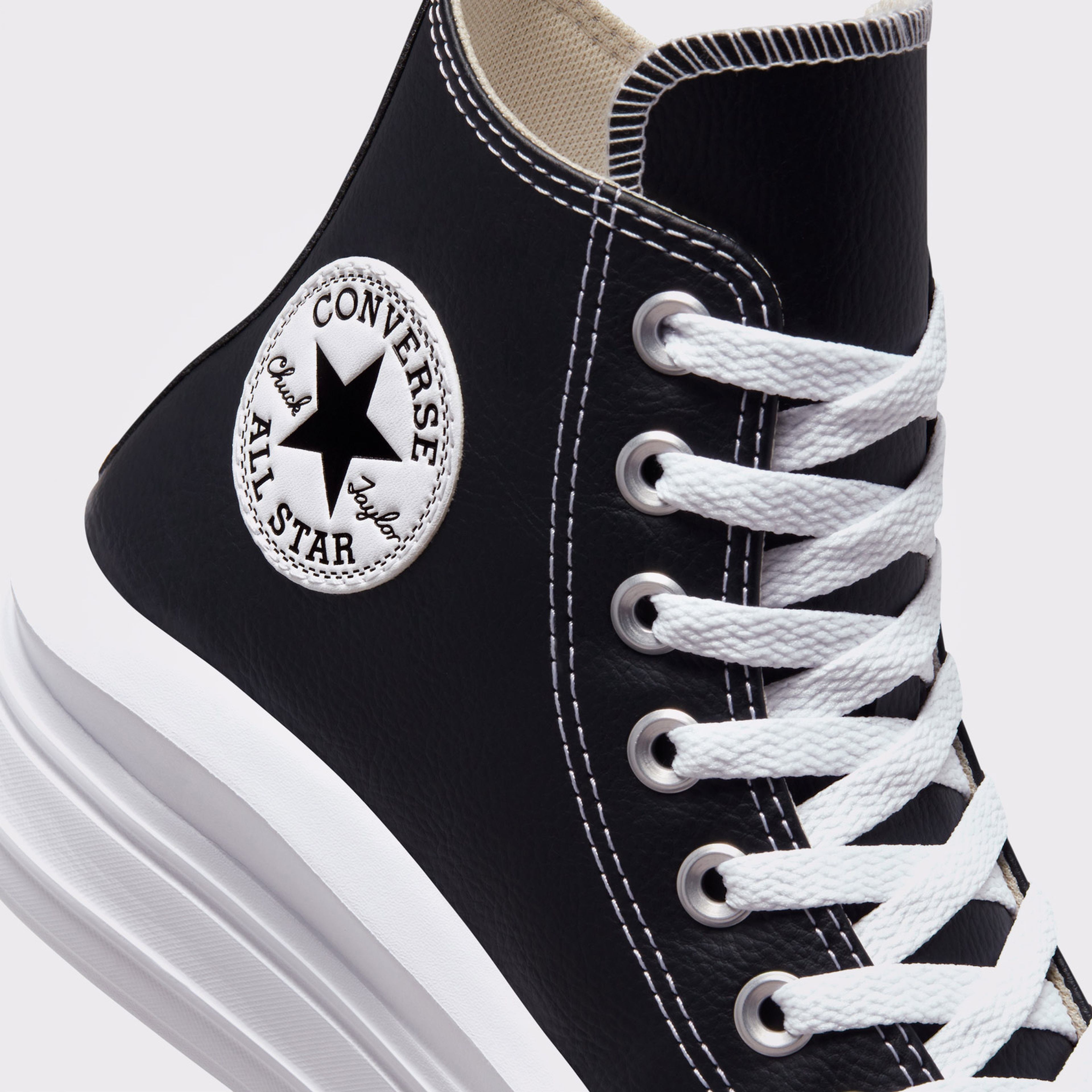Converse Chuck Taylor All Star Move Platform Foundational Leather Unisex Siyah Sneaker