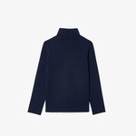 Lacoste Çocuk Uzun Kollu Boğazlı Yaka Lacivert T-Shirt