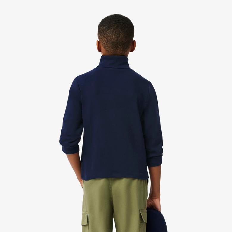 Lacoste Çocuk Uzun Kollu Boğazlı Yaka Lacivert T-Shirt