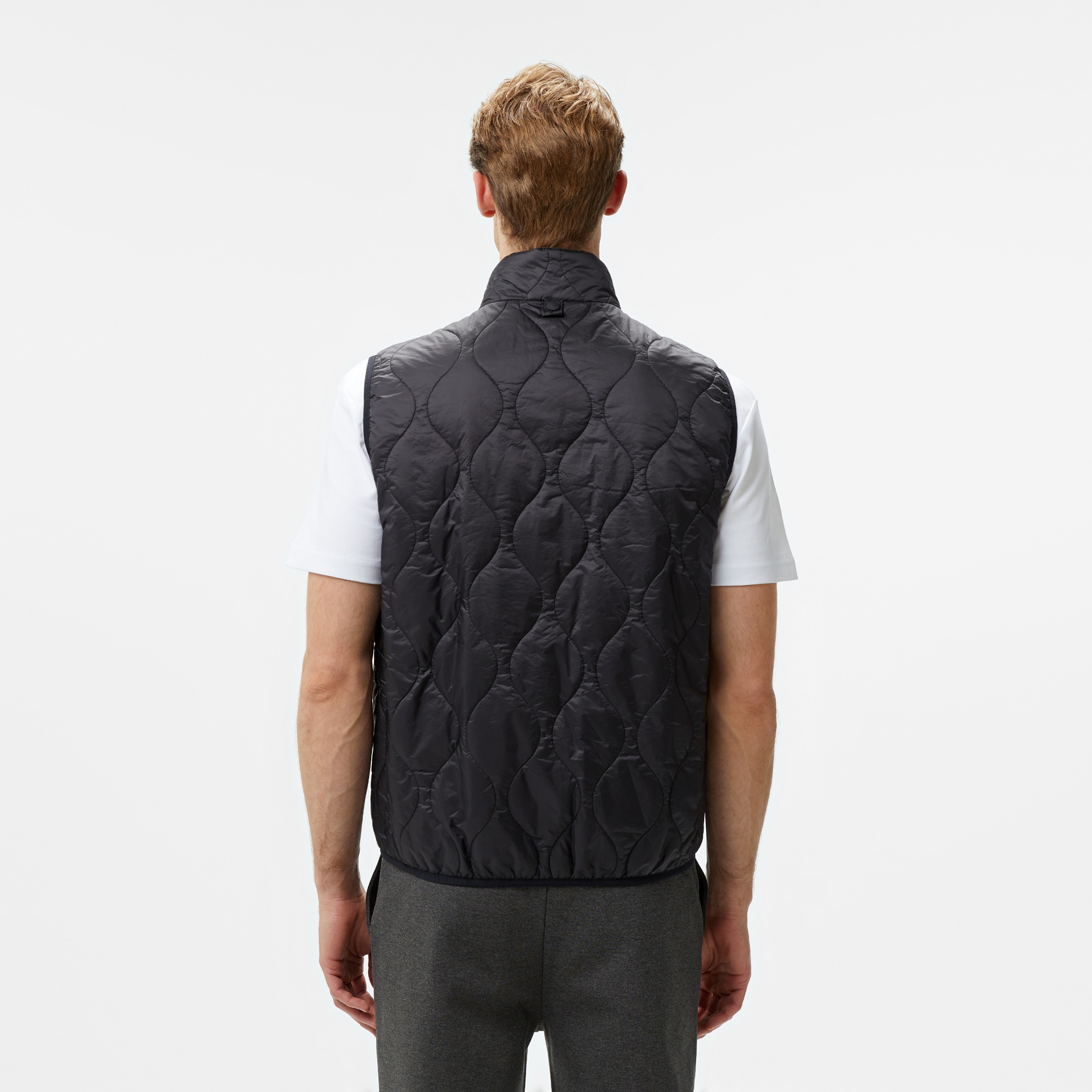 Erkek Regular Fit Kapüşonlu Baskılı Siyah Yağmurluk