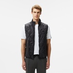 Erkek Regular Fit Kapüşonlu Baskılı Siyah Yağmurluk