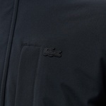 Erkek Regular Fit Kapüşonlu Baskılı Siyah Yağmurluk