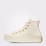Converse Chuck Taylor All Star Modern Lift Platform Corduroy Kadın Krem Sneaker