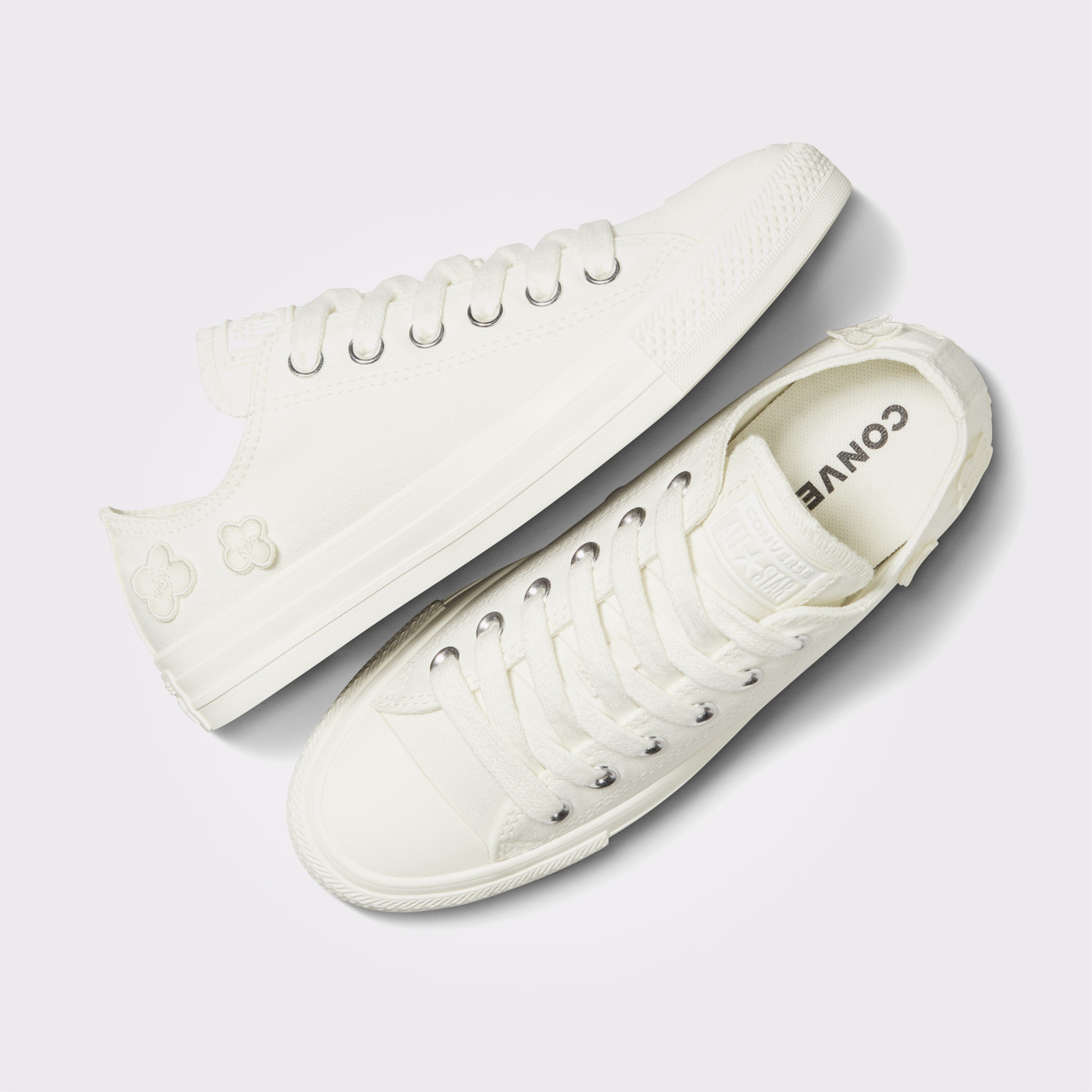 Converse Chuck Taylor All Star 3D Flowers Kadın Krem Sneaker