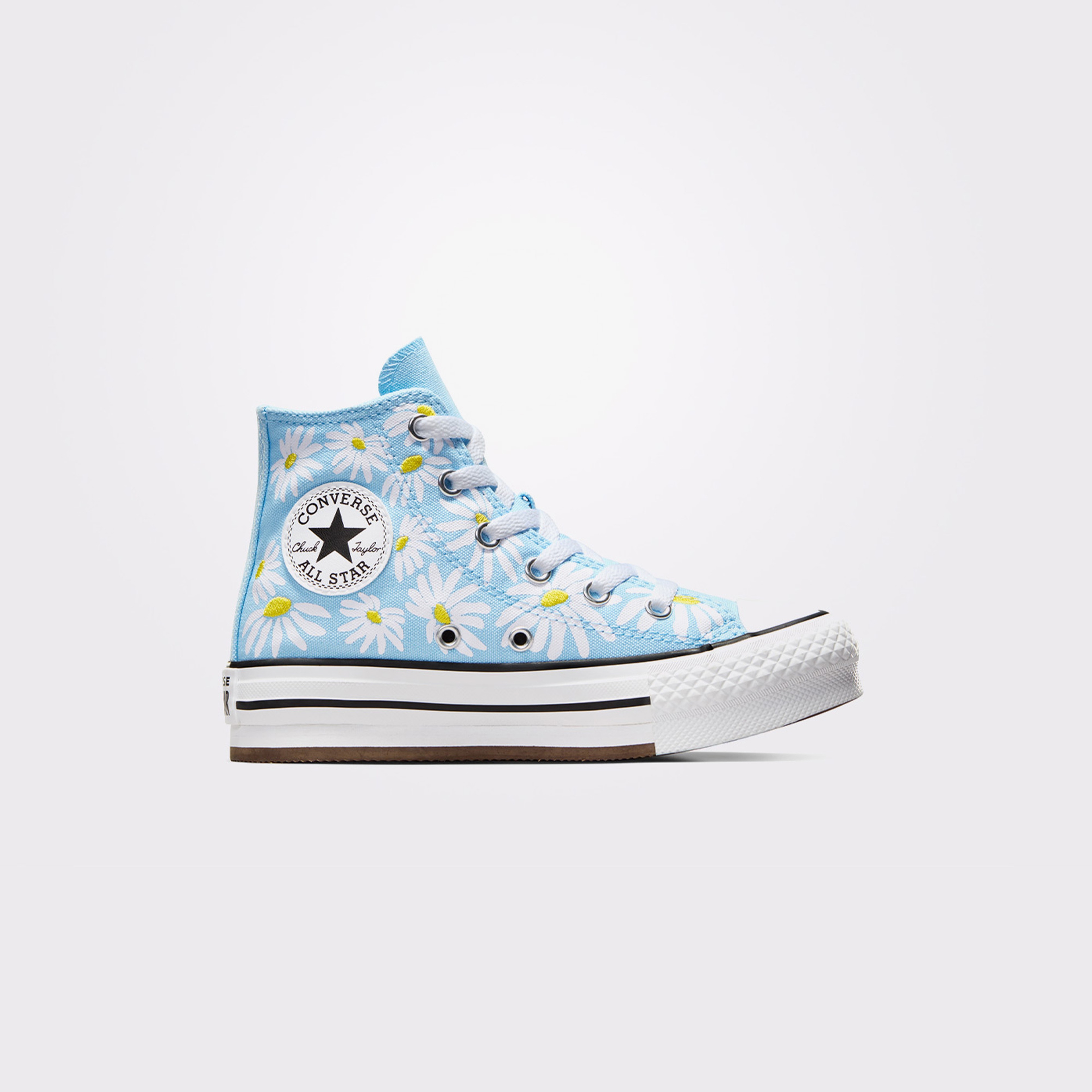 Converse Chuck Taylor All Star Lift Platform Floral Çocuk Mavi Sneaker